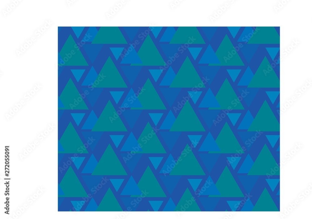 Fototapeta premium Blue triangle background template design.