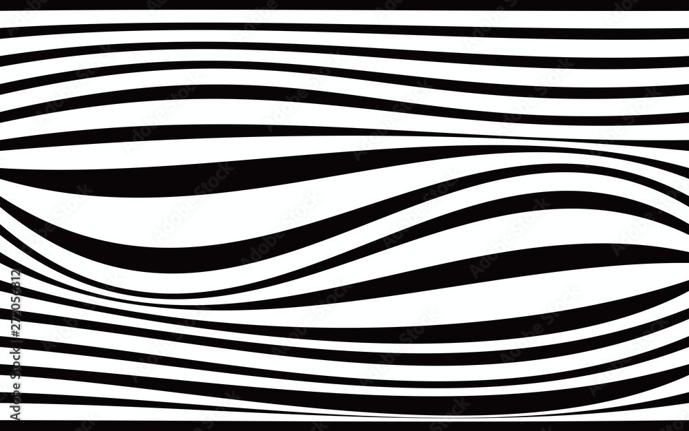 Fototapeta premium Abstract geometric pattern with wavy lines. Seamless vector background.