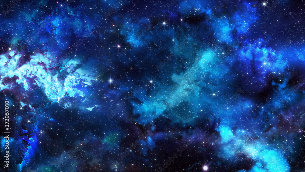 Blue nebula.Galaxy.space nebula.blue space nebula
