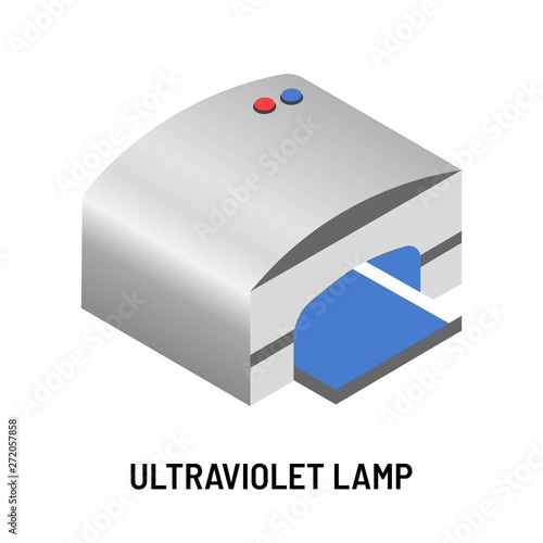 Ultraviolet lamp for manicure with gel polish or varnish isolated object