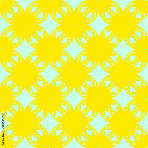 Yellow summer beauty color flat pattern