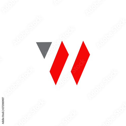 W  letter initial logo design vector template