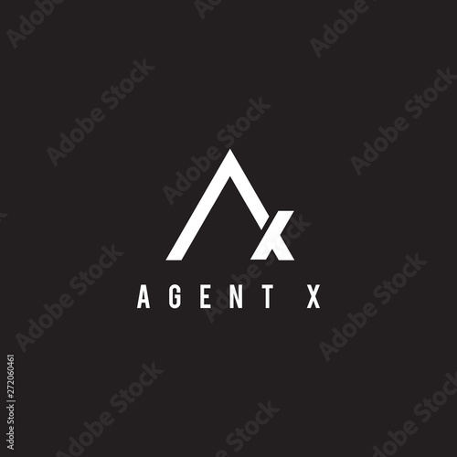 AX logo design vector template