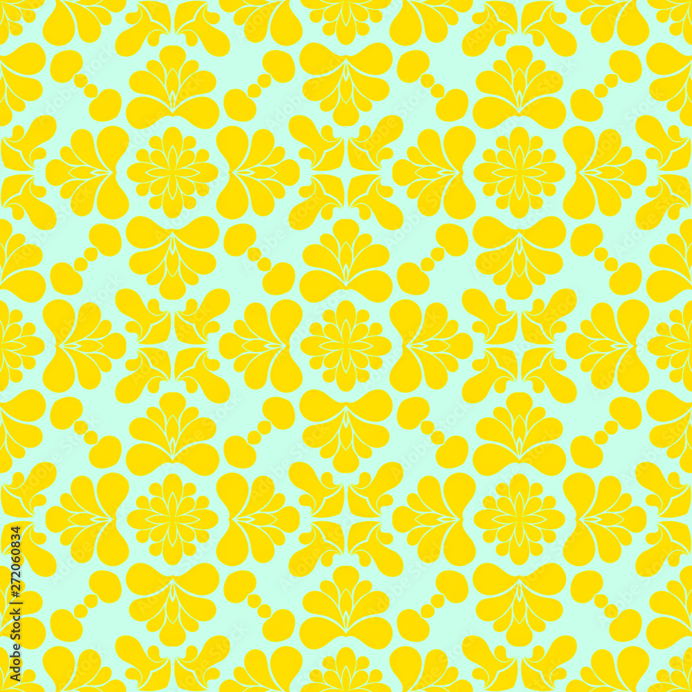 Yellow beauty seamless pattern , spring floral texture