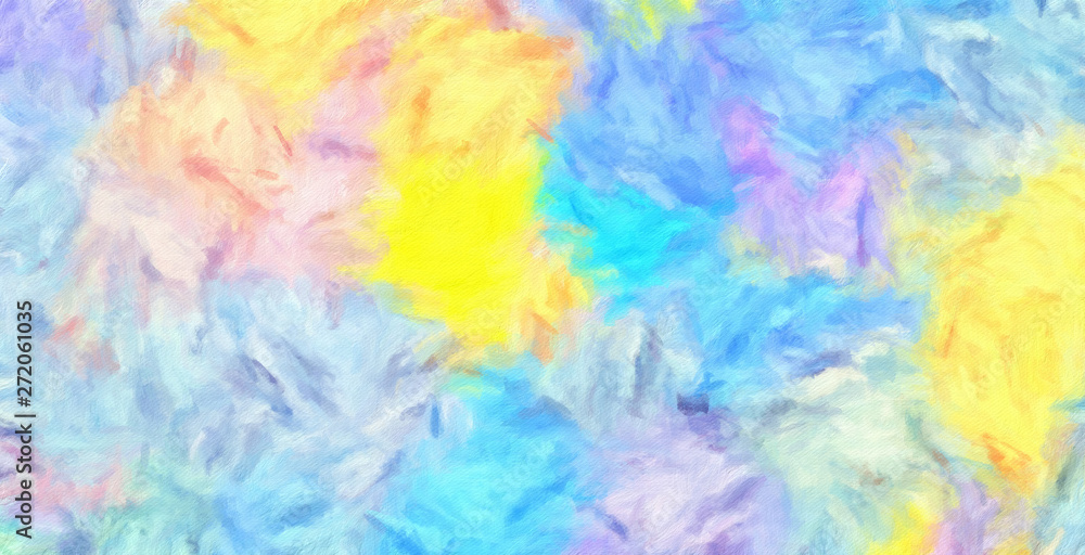 Abstract impressionism massive brush strokes on canvas background. Art design pattern for decorate print products as poster, invitation, cards or banner and web graphic work. Colorful stylish texture