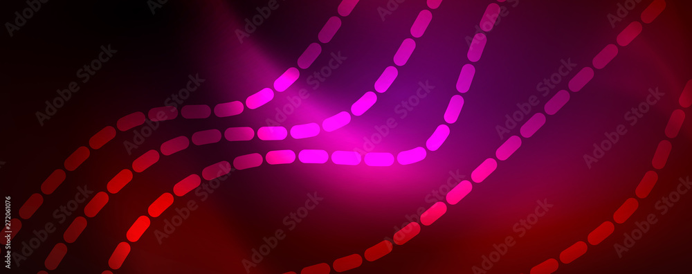 Fototapeta premium Shiny neon lines techno magic futuristic background, magic energy space light concept, abstract background wallpaper design
