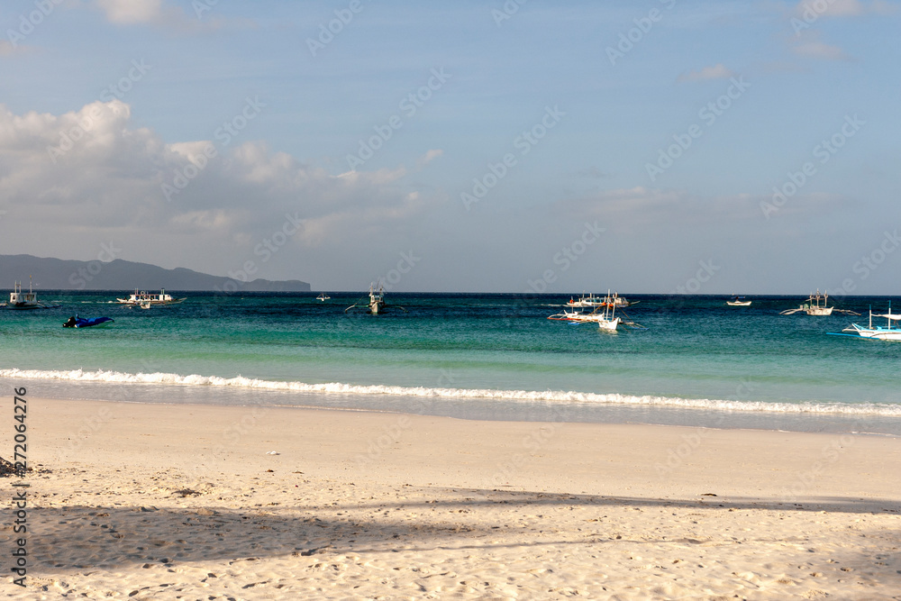 Beach of Boracay island in the Philippines