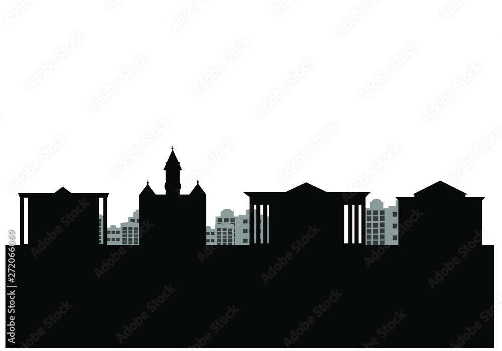 wilmington, delaware, skyline, city, cityscape, panorama, illustration, silhouette, architecture, building, urban, downtown, skyscraper, background, white, business, modern, travel, landscape, view, t