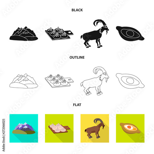 Isolated object of culture and sightseeing symbol. Collection of culture and originality vector icon for stock.