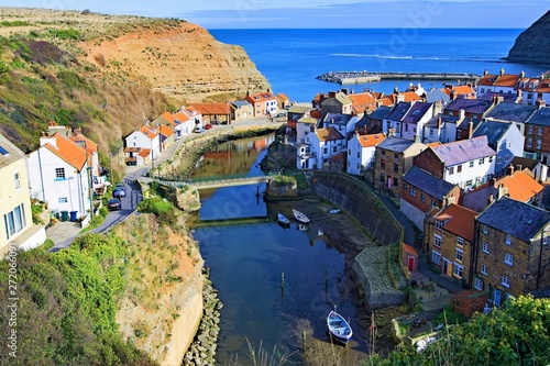 Staithes river, alongside Cowbar Nabb and the harbour photo