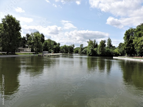 Photography lake in the park, moscow