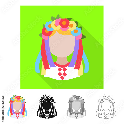 Isolated object of imitator and resident sign. Collection of imitator and culture stock vector illustration.