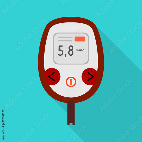 Vector design of glucometer  and measuring sign. Collection of glucometer  and chronic stock vector illustration.