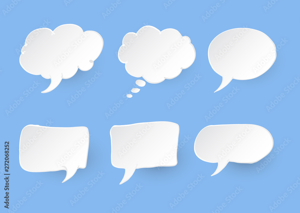 3d illustration paper speech bubble 3d illustration paper speech bubble