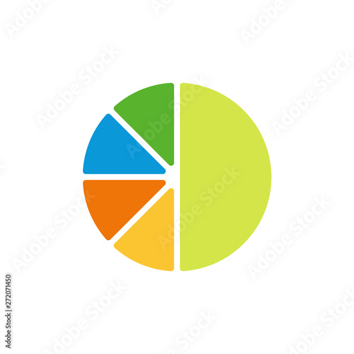 Free Download Chart pie, diagram flat icon, vector sign, Financial Pie chart colorful pictogram isolated on white. Symbol, logo illustration. Flat style design - GFXLoad