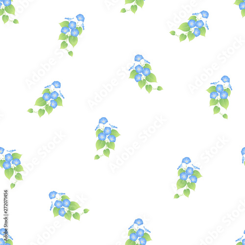 Blue Morning Glory Seamless...