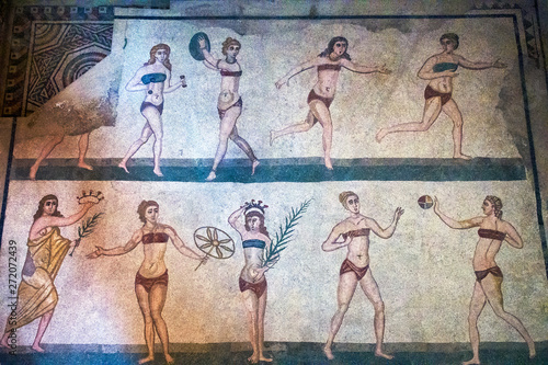 Bild auf Leinwand Villa romana del Casale, Piazza Armerina (Enna, Sicilia)