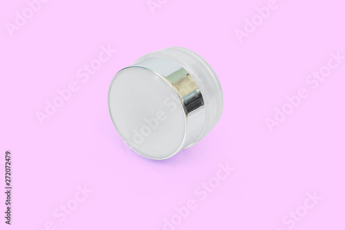 White face cream packaging on white background.With Clipping Path.