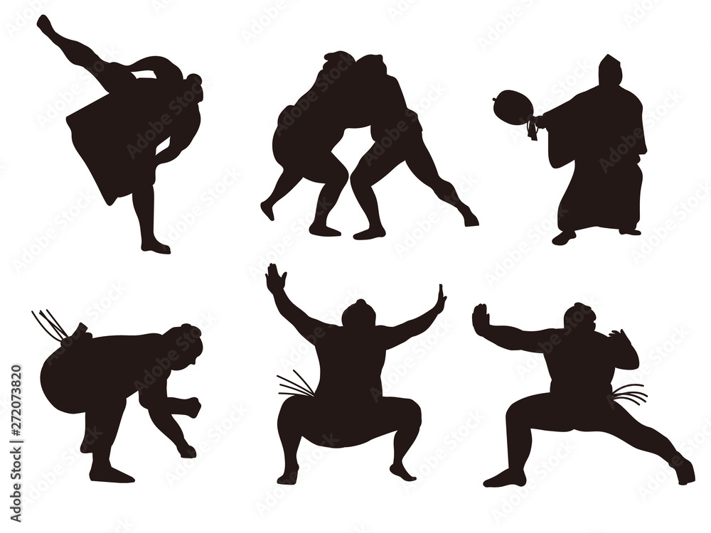 大相撲 シルエット1 Stock ベクター Adobe Stock