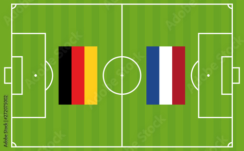 An illustration for football tournament between Germany and Netherlands