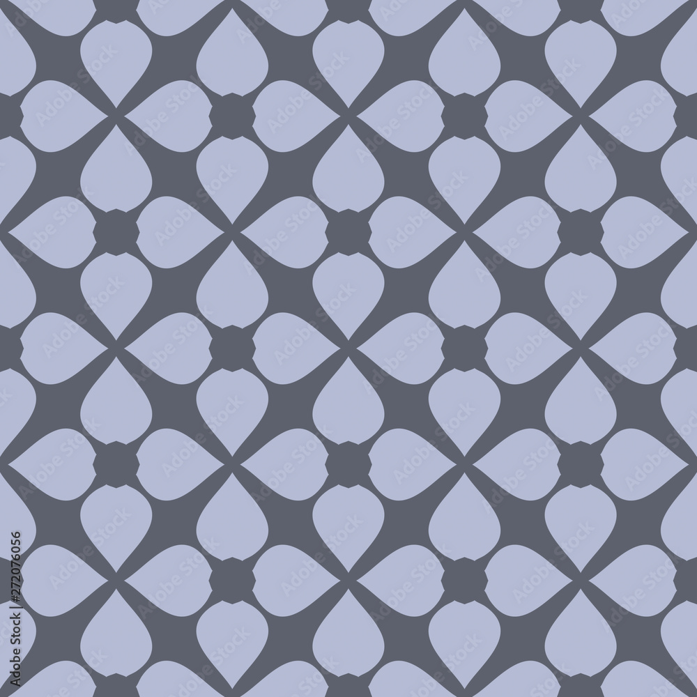 Fototapeta premium Grey geometric abstract floral pattern