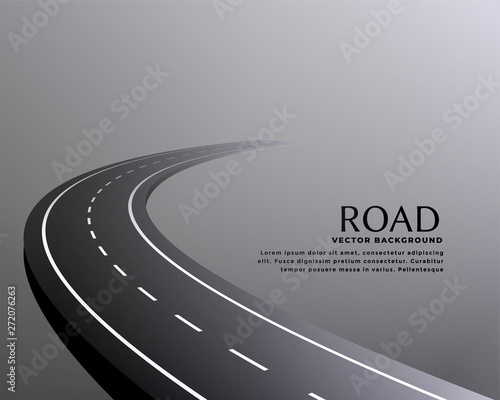 curved perspective road pathway background