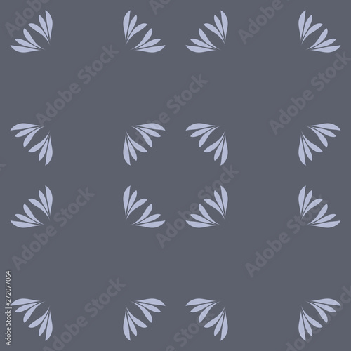 Grey floral geometric pattern with beautiful form