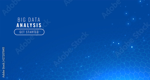 blue technology hexagonal background design