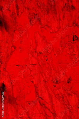 Background image of close up peeled red color textured wooden building exterior surface
