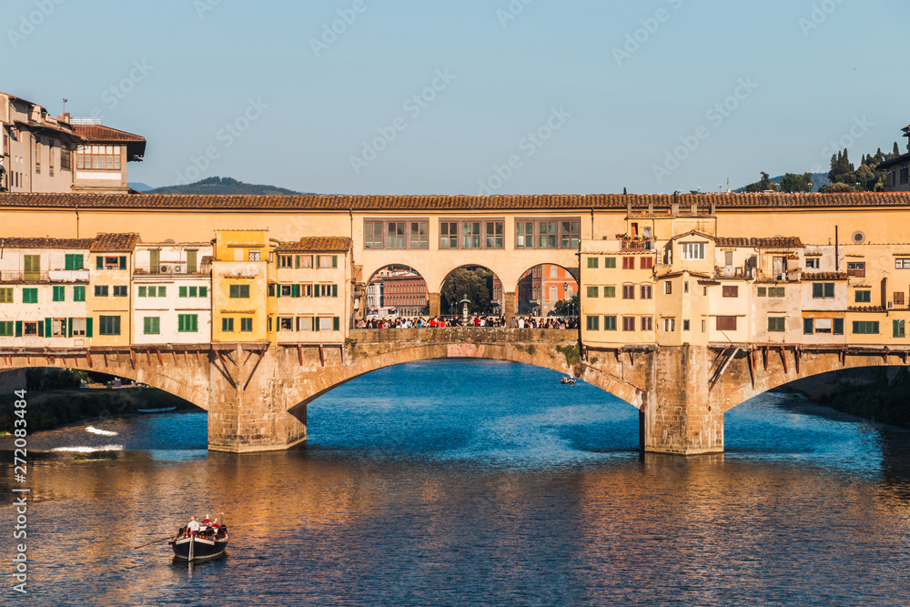The Ponte Vecchio over the Arno river in Florence, Tuscany, Italy