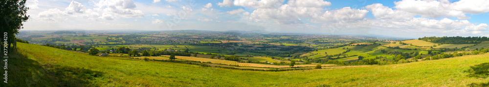 panoramic view over English country side