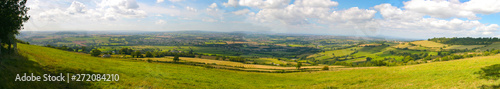 panoramic view over English country side