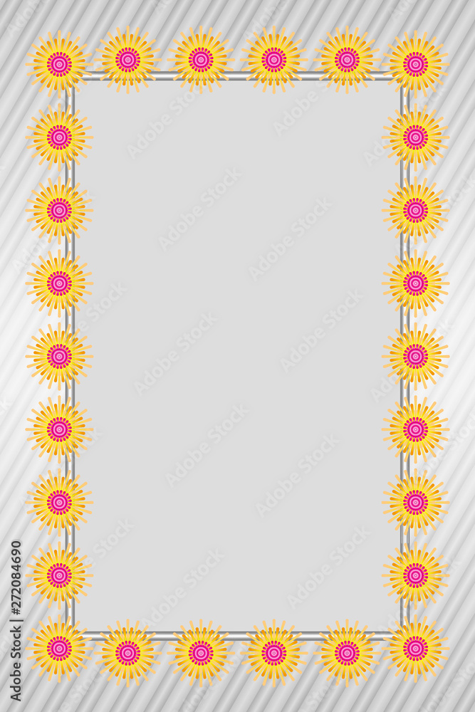 Obraz premium 背景素材壁紙,ピクチャーフレーム,写真枠,額縁,縞模様,花柄,宣伝広告ポスター,無料素材,フリーサイズ,