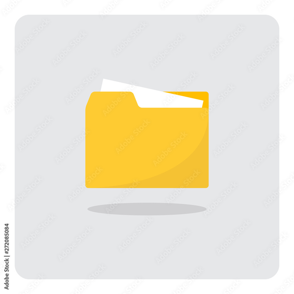 Vector design of flat icon, Folder on isolated background. Vector design of flat icon, Folder on isolated background.