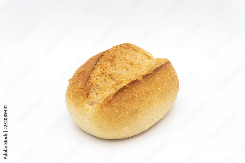 Small bread isolated on white background
