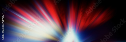 abstract blurred background, light spots radial rays and paramid on dark background.