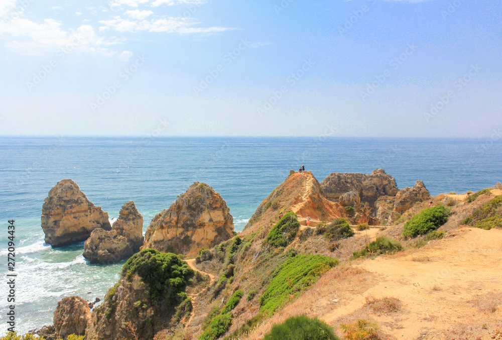 Beautiful Landscape Cliff, Ponta da Piedade in Lagos, Algarve, Portugal Beautiful Landscape Cliff, Ponta da Piedade in Lagos, Algarve, Portugal