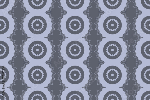 Grey monochrome floral geometric pattern