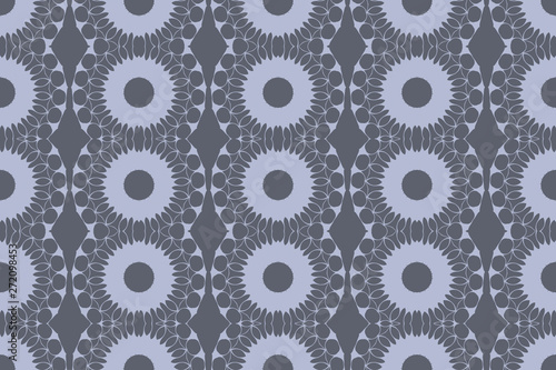Wallpaper Mural Grey monochrome floral pattern with grey color Torontodigital.ca