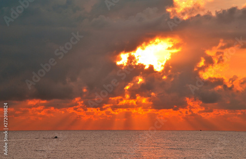 sunset over sea