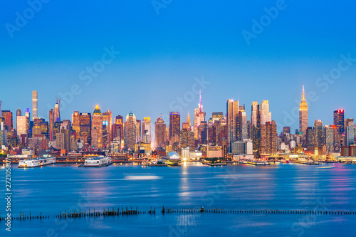 New York  New York  USA Midtown Manhattan skyline on the Hudson River