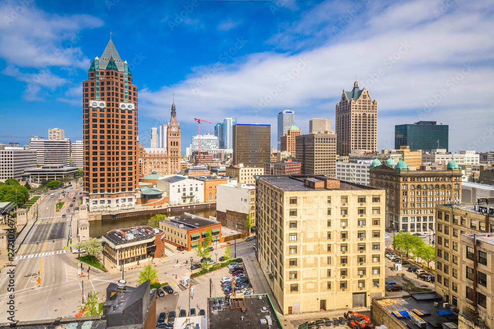 Fototapeta premium Milwaukee, WIsconsin, USA downtown skyline