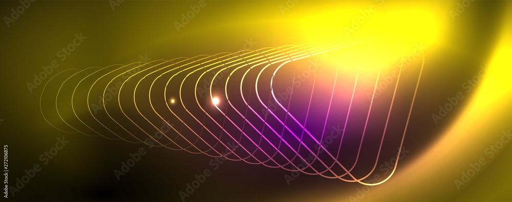 Shiny glowing design background, neon style lines, technology concept, vector Shiny glowing design background, neon style lines, technology concept, vector