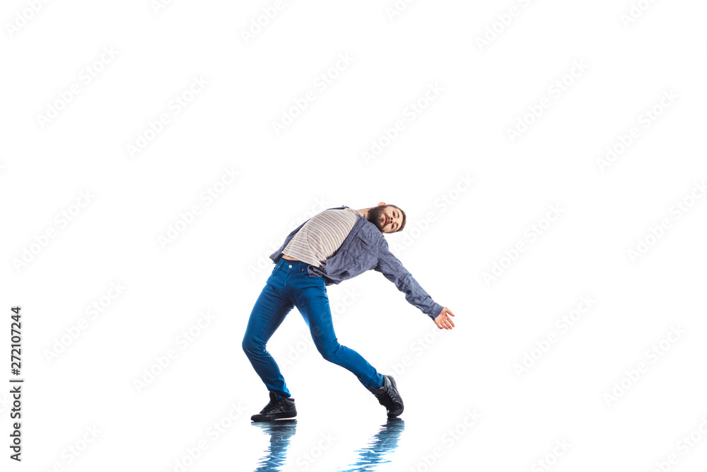 Smiling man dancing Smiling man dancing