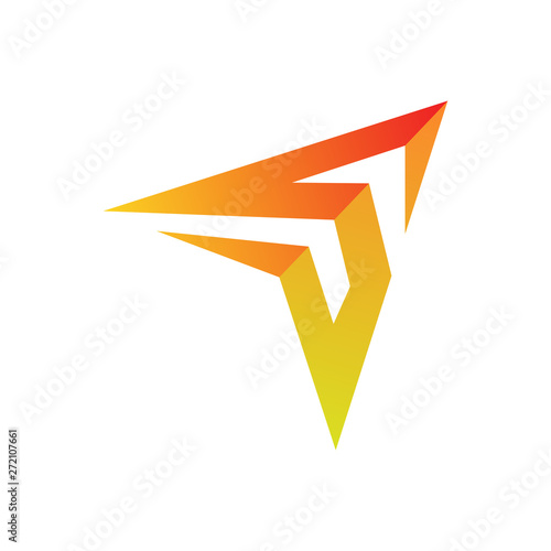 arrowhead/spears/arrow with initial/letter s logo design