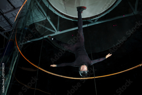 fly headlong down into the wind tunnel