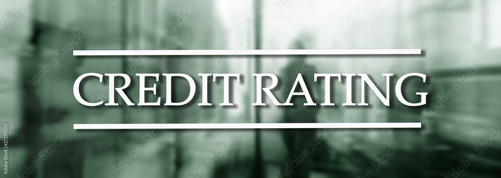 Credit Rating. Finance banking investment concept. Website header banner.