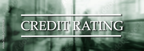 Credit Rating. Finance banking investment concept. Website header banner.