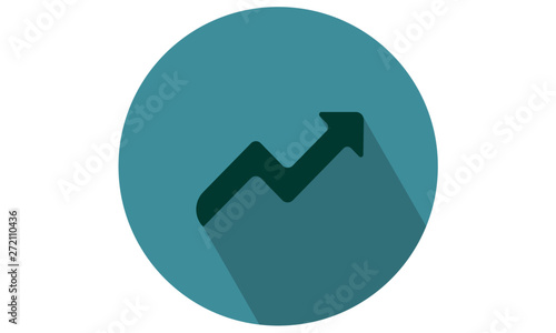 Ascendant / Growth arrow illustration / Flat icon