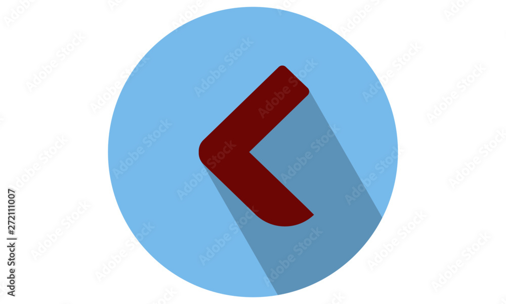 Previous minimal arrow vector illustration flat icon Previous minimal arrow vector illustration flat icon